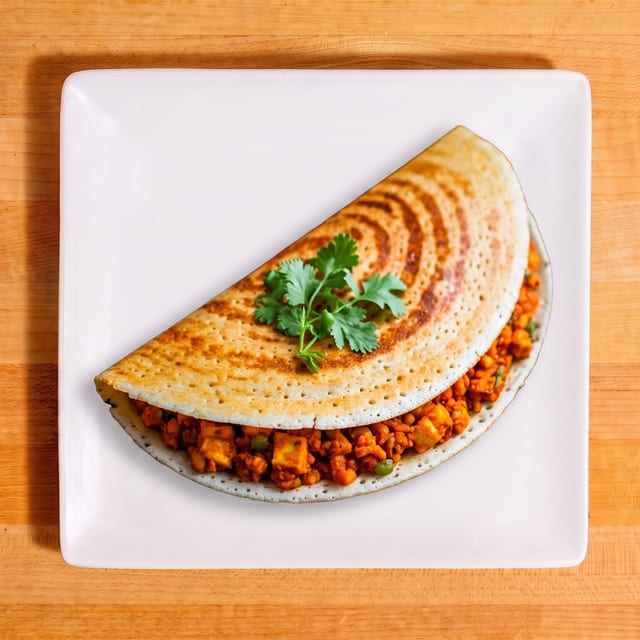 Spicy Paneer Dosa.