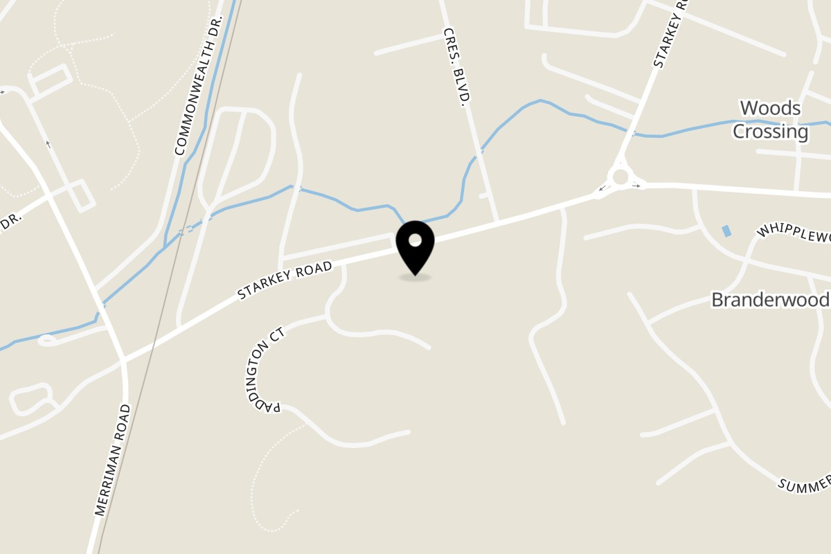 Map showing the location of Sudha's Kitchen on 5840 Starkey Rd in Roanoke